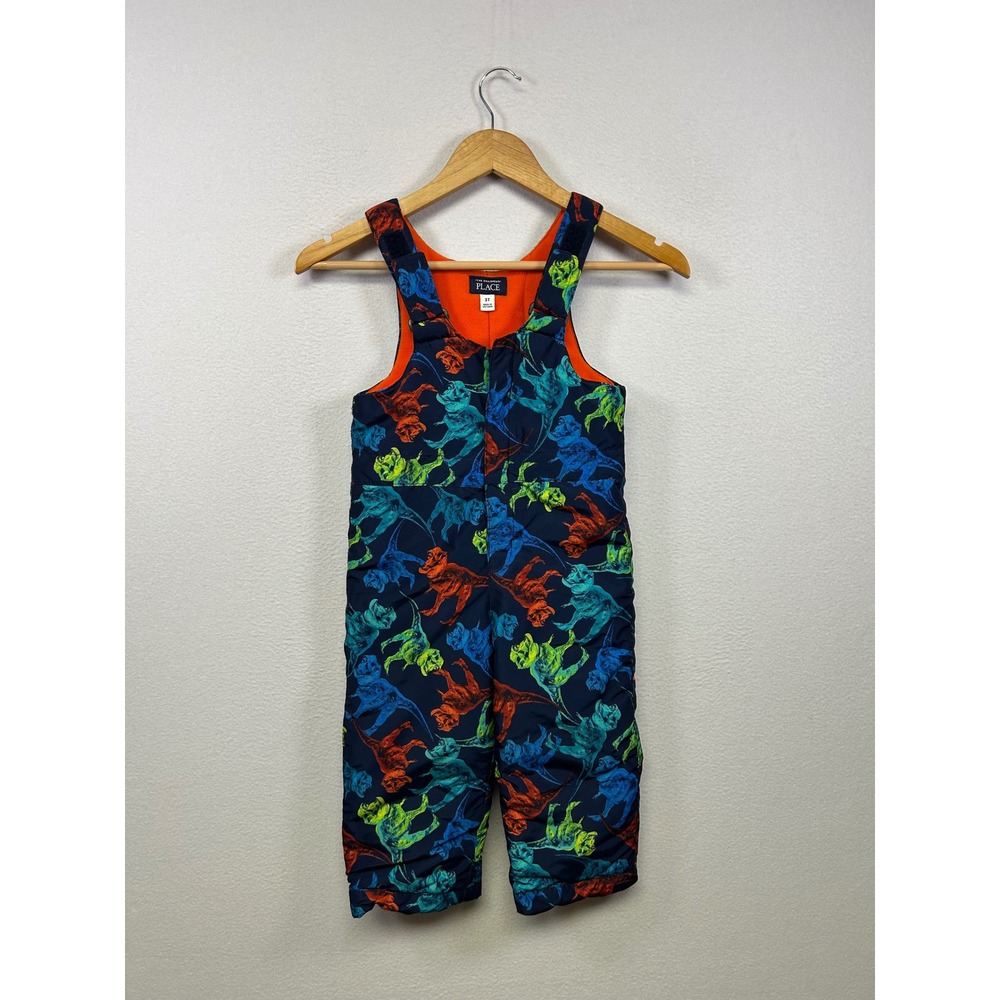 Winterwear The Children's Place Toddler Boys‎ 3T Navy Blue Dinosaur Snow Bibs